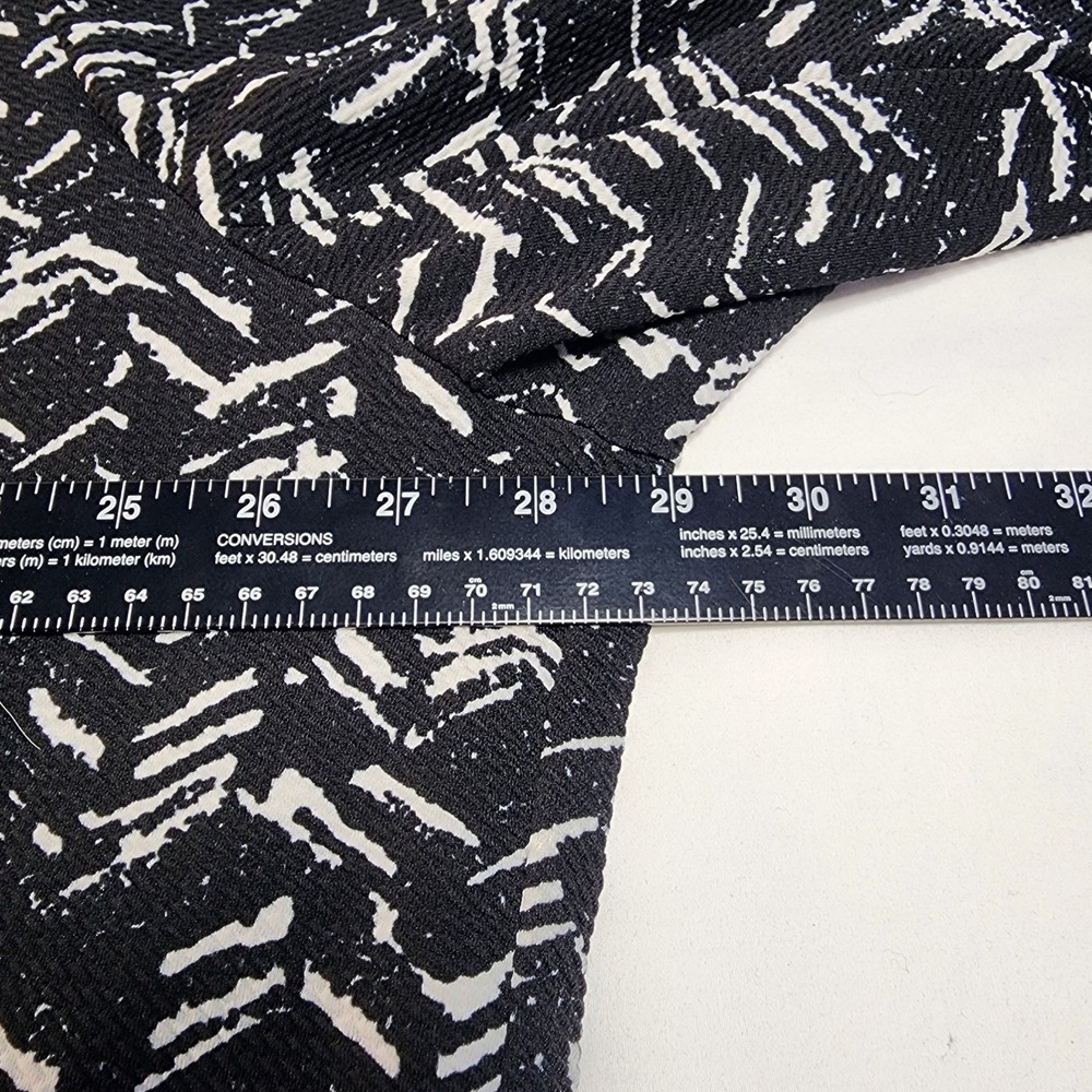 Y2K Avenue Black Print Blazer Jacket Plus 26 28 Office Resortwear Stretch Travel - Picture 11 of 14
